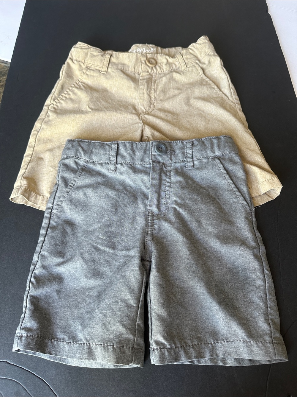 Cat & Jack Tan and Gray Boys' Chino Short Set